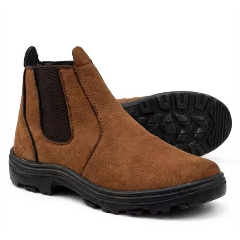 Detalhes do butina,Bota Chelsa Masculina, camurça ,com Sola de Borracha Antiderrapante Conforto e Durabilidade