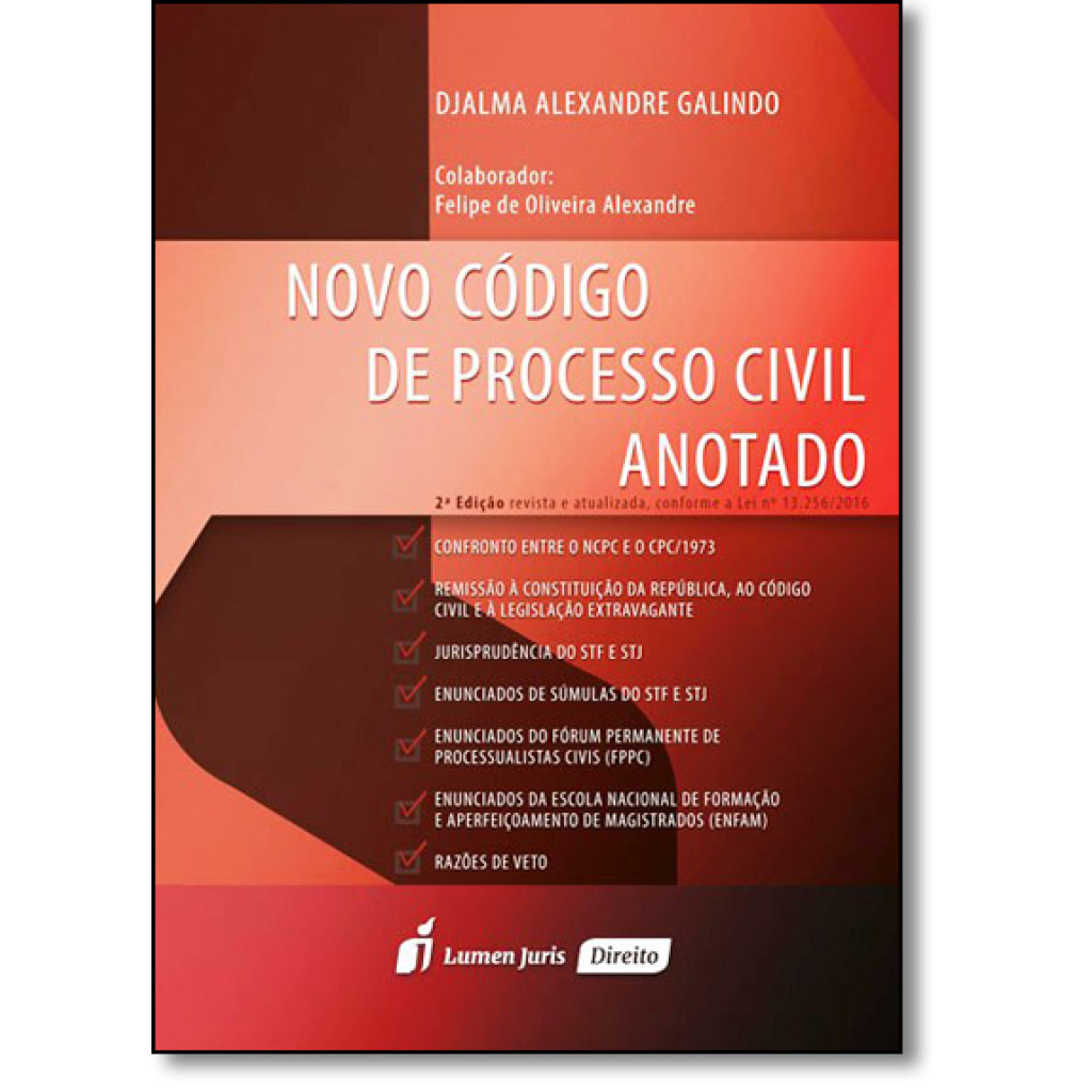 Novo Código de Processo Civil Anotado - 2016