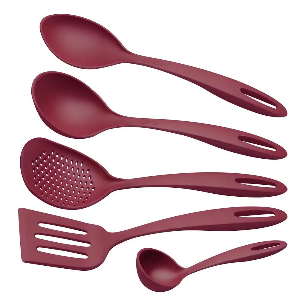 Jogo De Utensílios Tramontina Ability Em Nylon Vermelho