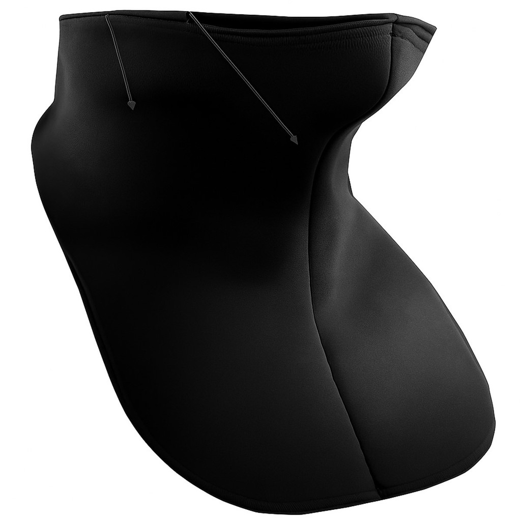 Protetor Pescoço Jugular Anti Cerol C/ 6 Cabos Aço Flexível Preto
