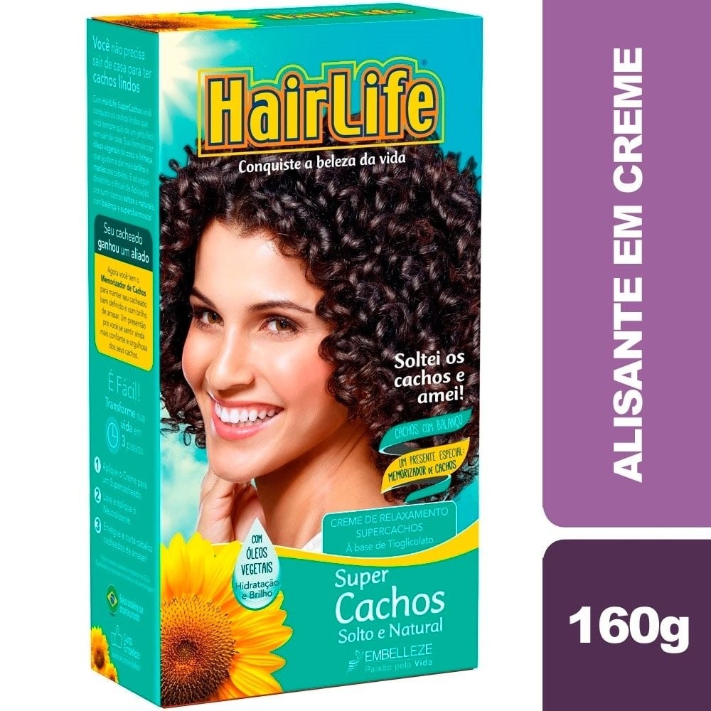 Alisante em Creme HairLife Super Cachos 160g