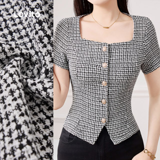 (New) Lovito Blusa Elegante de Botões Primavera/verão Blusa Preta para Mulheres L150ED209 em Oferta na Shopee