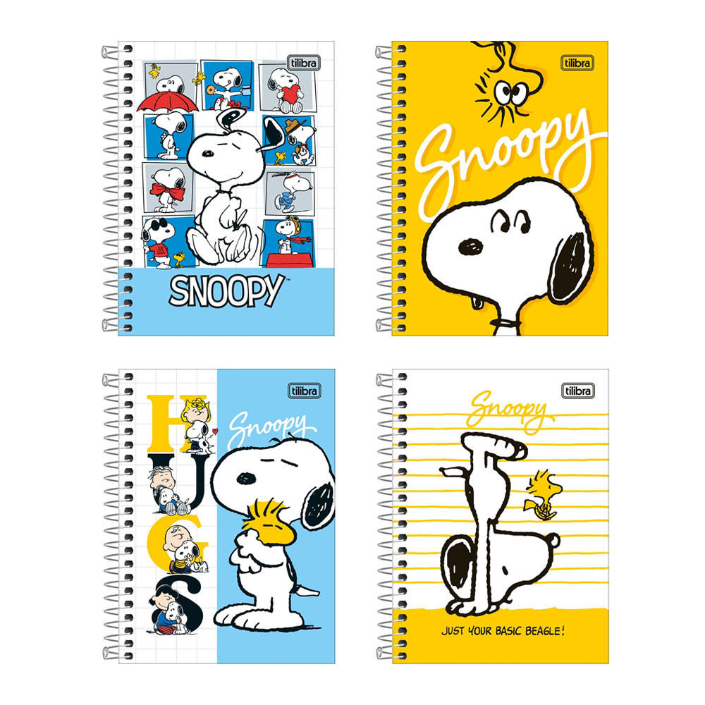 Caderneta espiral capa dura 1/8 80 folhas Snoopy Tilibra em Oferta na Shopee