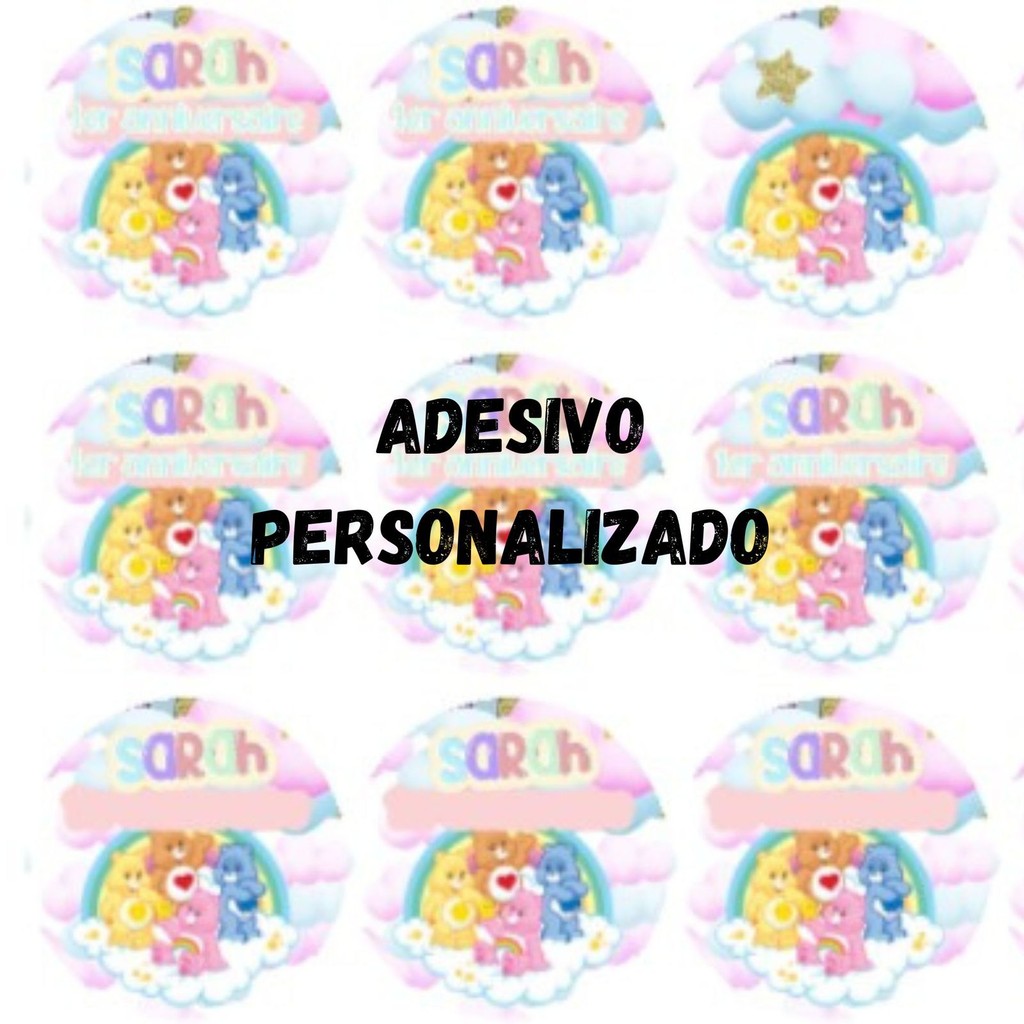 ADESIVO PERSONALIZADO Festa Infantil | Nome Idade Tema | Lembrancinha Aniversário Envio Rápido