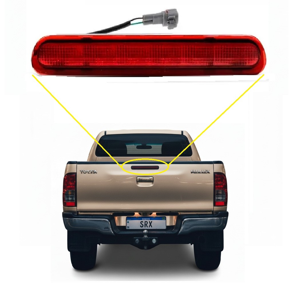 Break Light da Tampa Traseira Toyota Hilux 2005 Á 2011 Vermelho