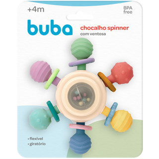 Mordedor Spinner Chocalho Gira Com Ventosa Brinquedo Bebê Buba em Oferta na Shopee