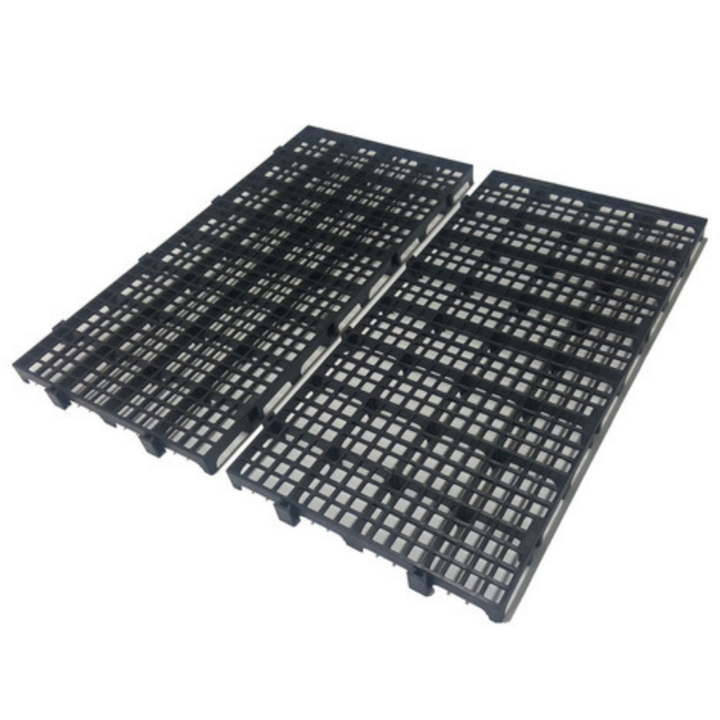 Kit 10 Peças Pallet Estrado Piso Plástico Preto 2,5x25x50 Cm em Oferta na Shopee