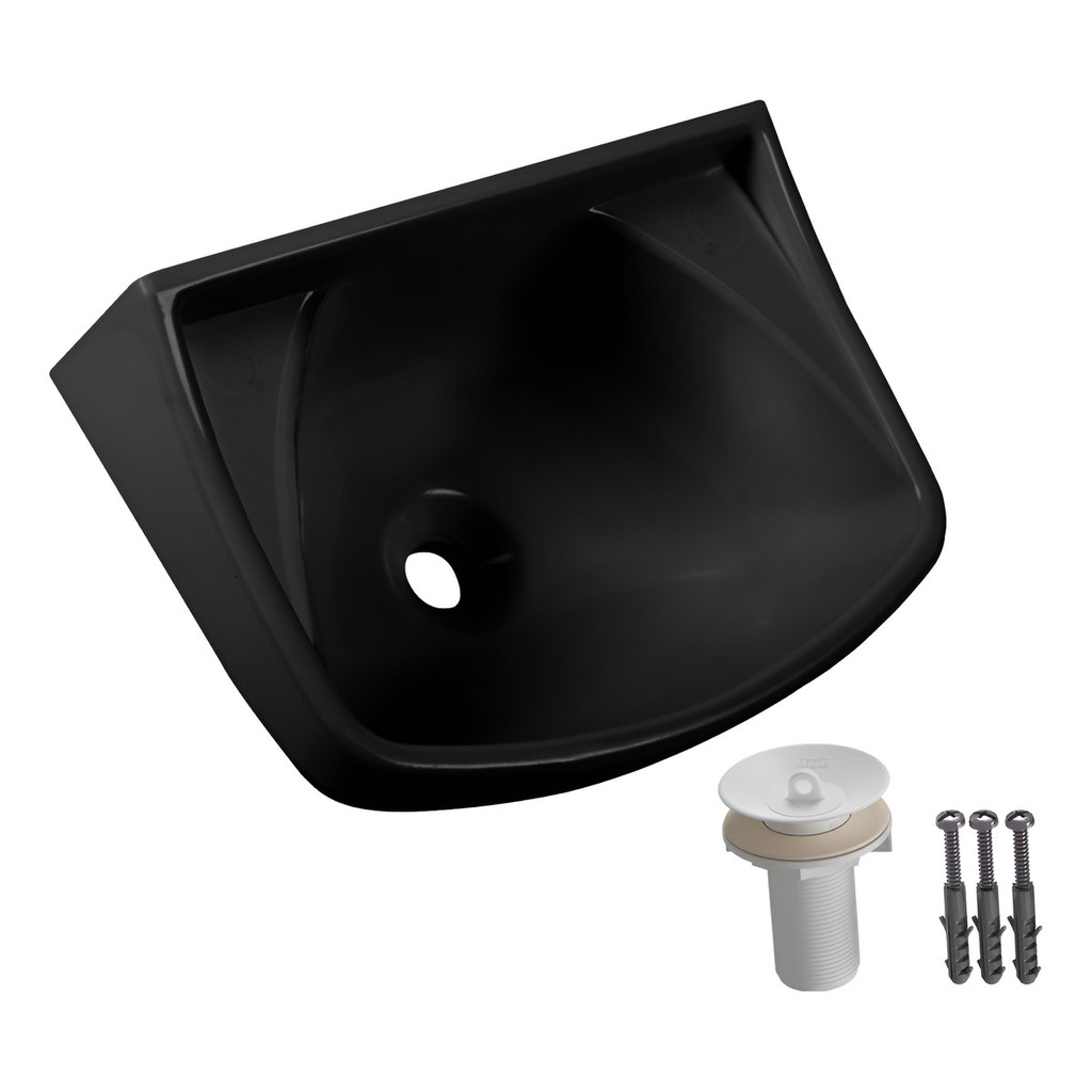 Pia Lavatório Cuba Banheiro Cozinha Branco Preto Com Válvula em Oferta na Shopee
