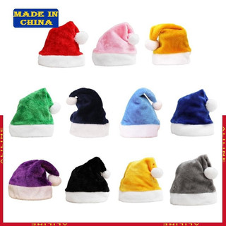 Chapéu Papai Noel Veludo Multicolorido Natal Para Materiais Festa Festival Inverno