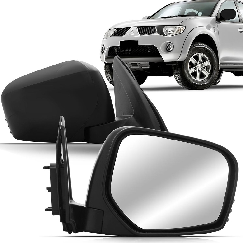 Retrovisor Externo L200 08 09 10 2011 2012 2013 2014 2015 Fixo Preto em Oferta na Shopee