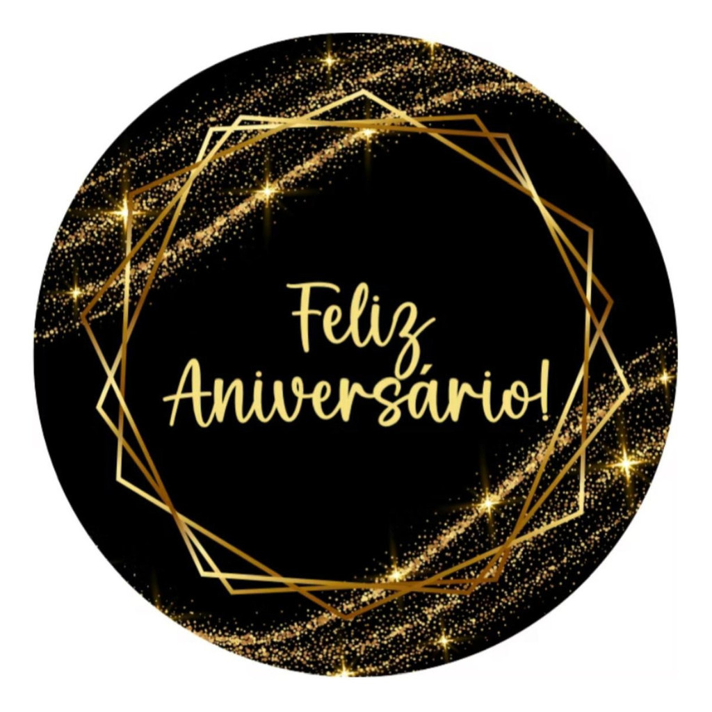 Capa Para Painel Sublimada Festa Aniversário Happy Birthday Feliz Redonda Tema Infantil 50x50cm em Oferta na Shopee