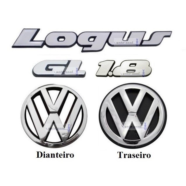 Emblemas Logus Gl 1.8 + Vw Dianteiro E Traseiro - 1993 À 97