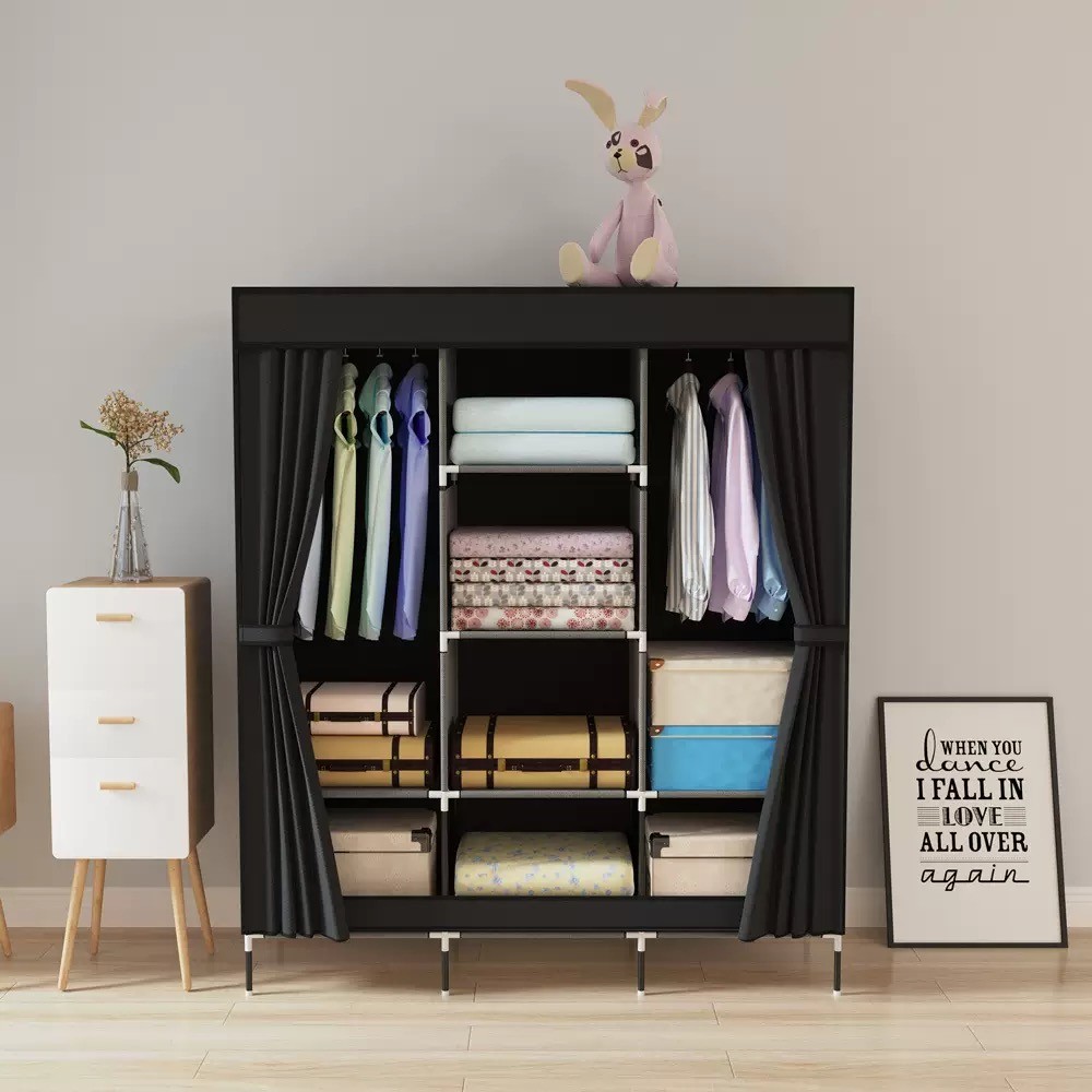 Guarda-roupa simples, com grande capacidade, dobrável, ideal para guardar roupas e fácil de montar