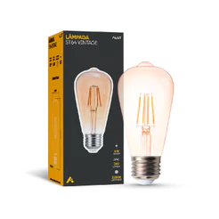 Kit Lampadas Led Filamento ST64 4w 2200k Branco Quente E27 110v/220v Bivolt Alut By Avant