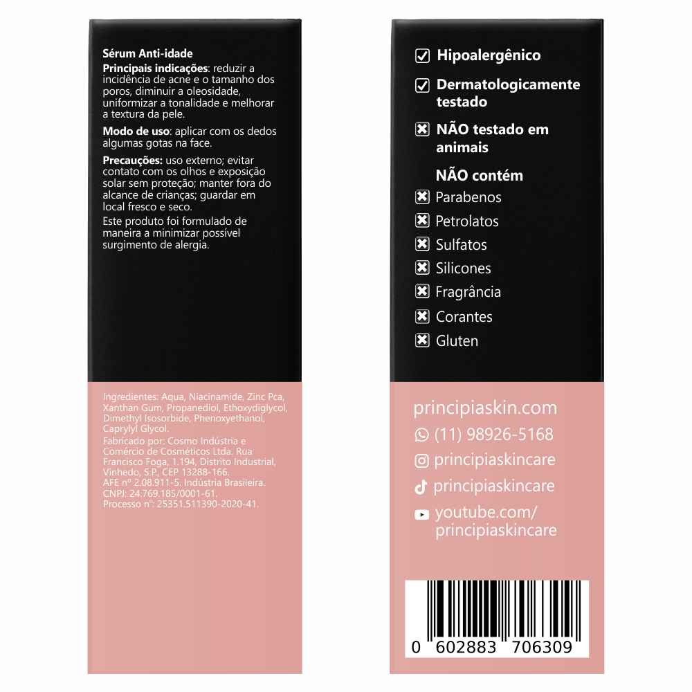 Detalhes do Sérum Principia Nc-10 Niacinamida e Zinco PCA 30ml