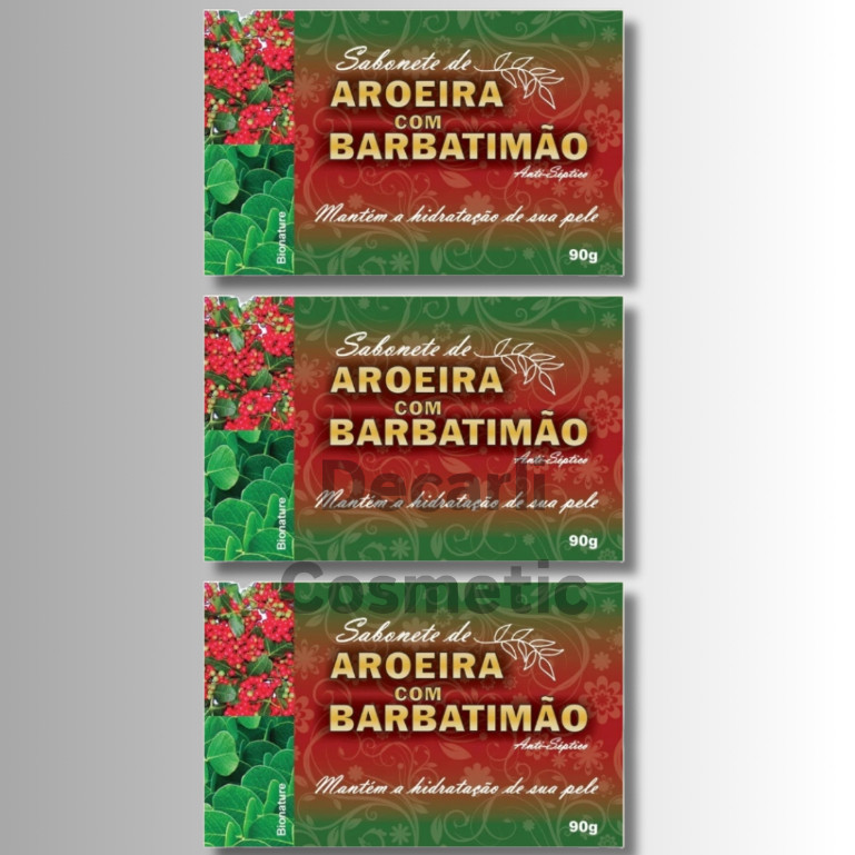 3 UN Sabonete Barra de Aroeira com Barbatimão 90g - Bionature
