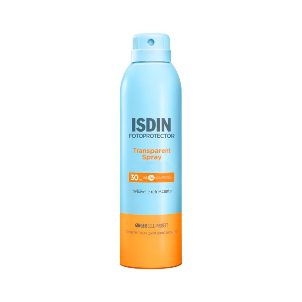 ISDIN TRANSPARENT SPRAY PROTETOR SOLAR FPS30 250ML em Oferta na Shopee
