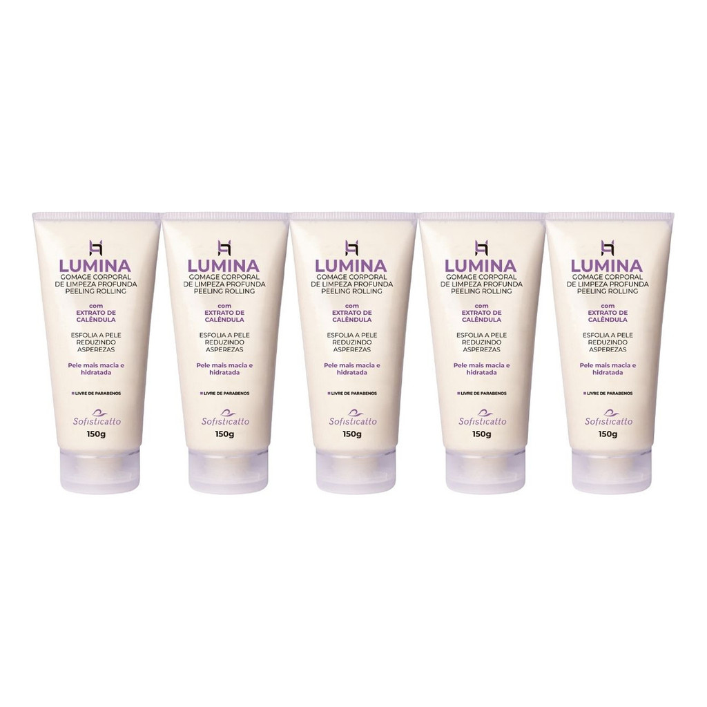 Kit 5 Esfoliante Corporal Lumina Gomage Pele Aspera Atacado