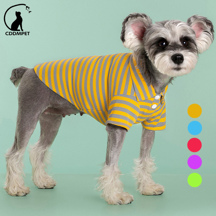 Camiseta Polo Para Animais De Estimação , Roupas Cães Pequenos E Médios , Colete Listrado Gatos , Yorkies Chihuahua