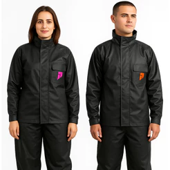 Conjunto Capa De Chuva Motoqueiros Pop Gola Preto Masculino e Feminino Impermeável Diversos Tamanhos