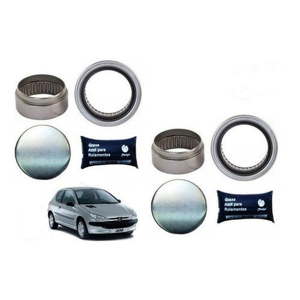 Kit Rolamento Eixo Traseiro Peugeot 206 207 Eixo 47mm - Par