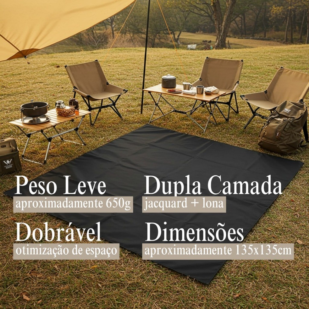 Manta Vila Flor Confort para Camping e Aventura | Compacta, Resistente e Impermeável