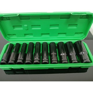 Kit Jogo De Soquete  Impacto Longo 1/2  10 A 24mm 10pçs