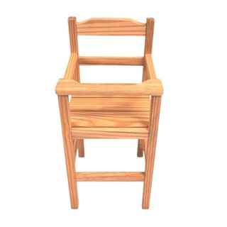 Cadeira Papinha Para Bebê Com Trava Fixa Em Madeira Maciça - Cru - Bege em Oferta na Shopee