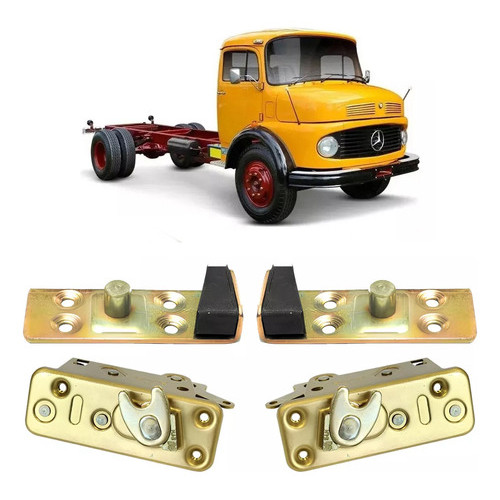 Kit Fechadura Batente Porta Caminhao Mercedes 1113 1313 1513 2013 2213
