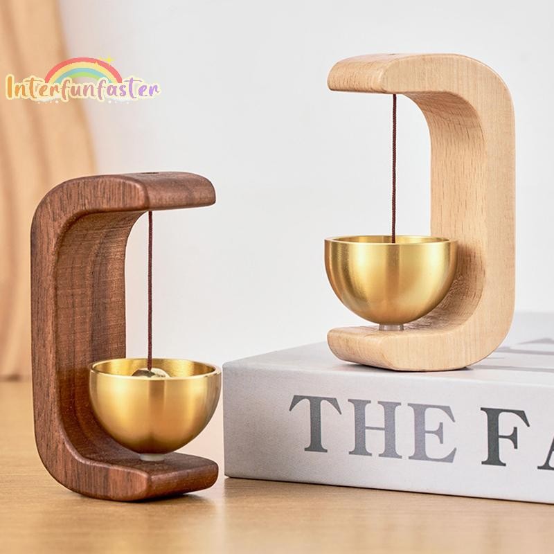 [Interfunfasterfunb] Campainha Autoadesiva Estilo Japonês/Sinos De Vento De Madeira Dopamina/Decoração De Porta De Casa 