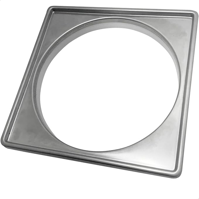 Porta Grelha 10x10 Aço Inox 304 Caixilho Suporte Para Ralo Quadrado Box Banheiro Lavanderia Ralo 10cm Para Quintal Sacad