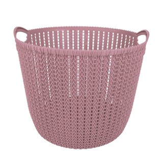 Cesto Trançado Circular Médio Rosa Antigo em Oferta na Shopee