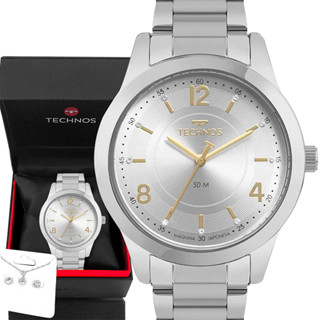 Relógio Technos Feminino Prata Original Prova Dágua Garantia em Oferta na Shopee