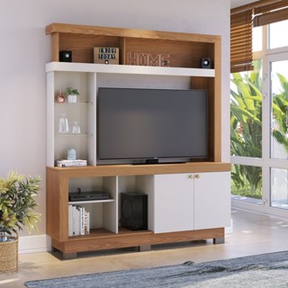 Estante Home para Tv até 50 Polegadas 2 Portas Valença Freijó/Off White em Oferta na Shopee