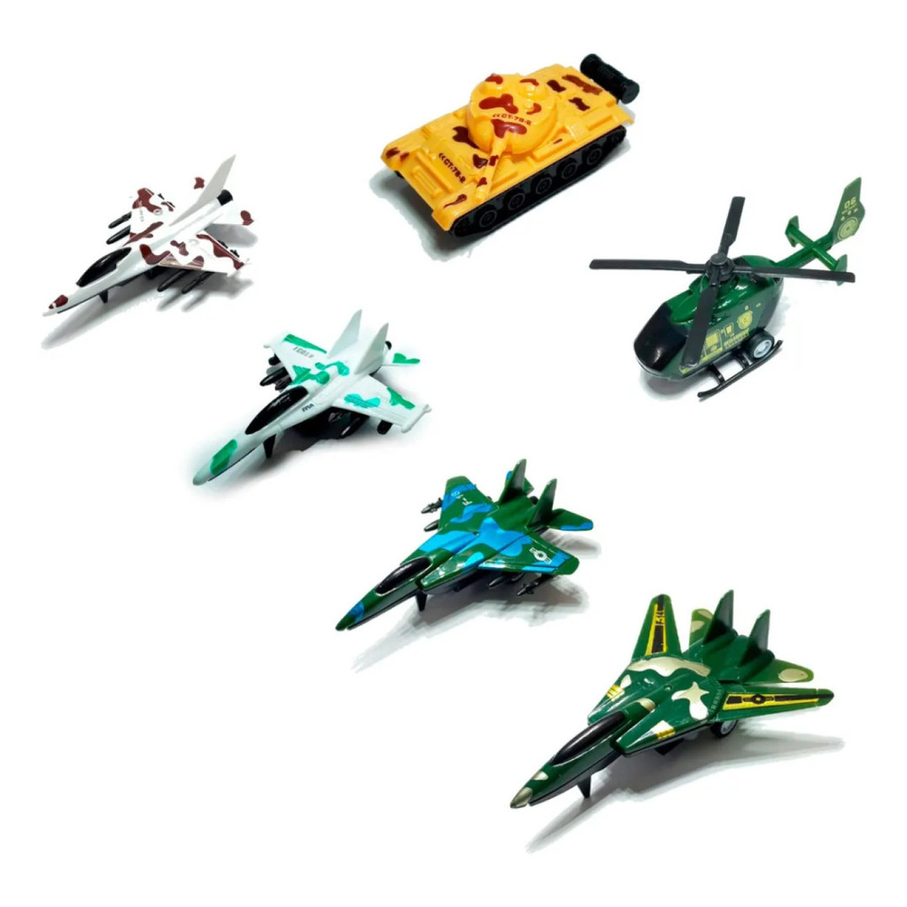 Frota Avião De Brinquedo Fricção  Kit 6