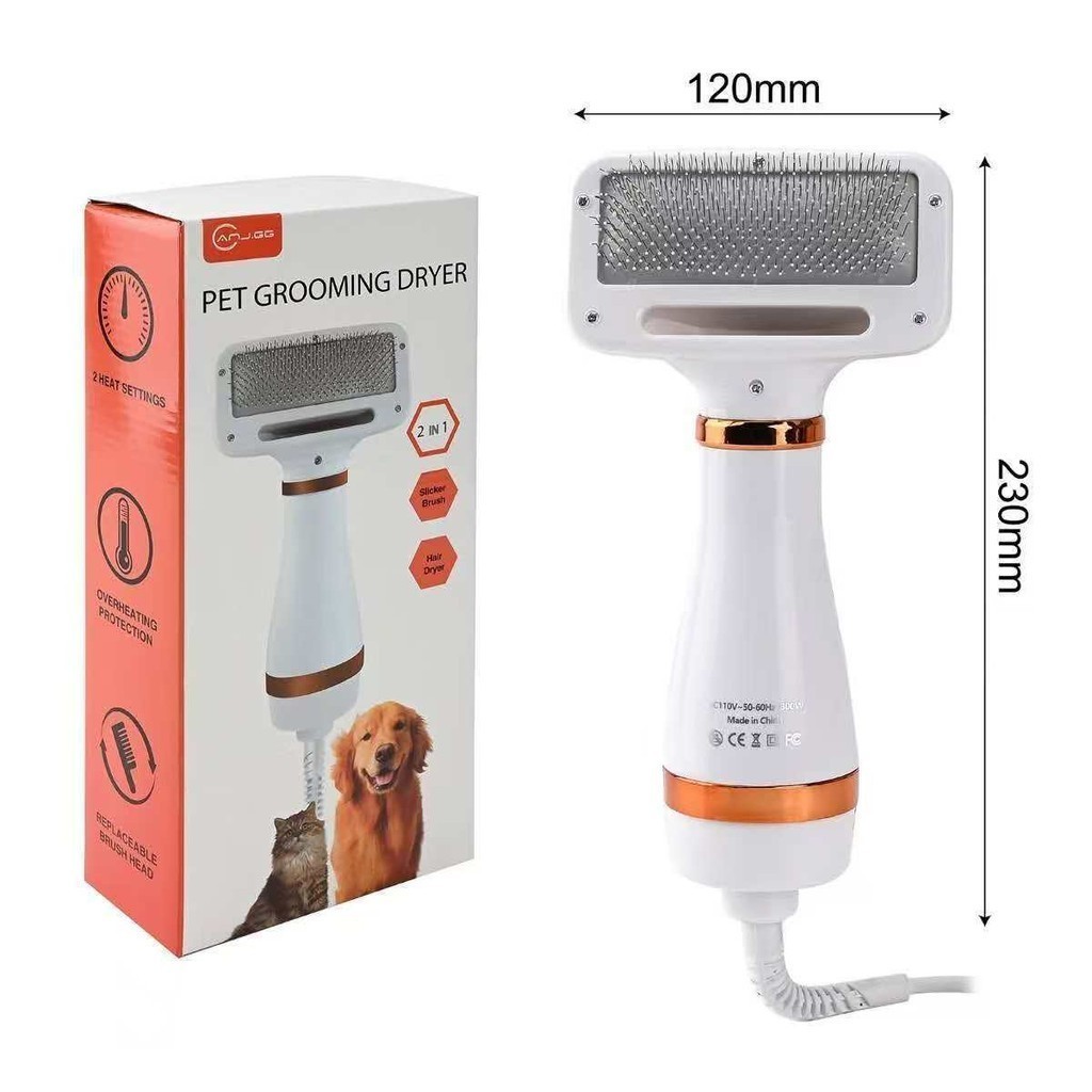 Escova Secadora Elétrica para Cães e Gatos