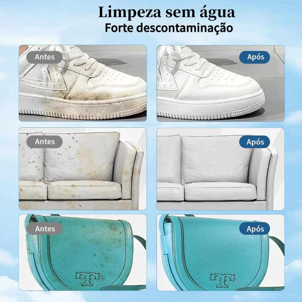 Creme De Limpeza De Sapatos Brancos 120G-Removedor Versátil De Manchas E Solução De Clareamento Com Esponja — imagem 2 de 2