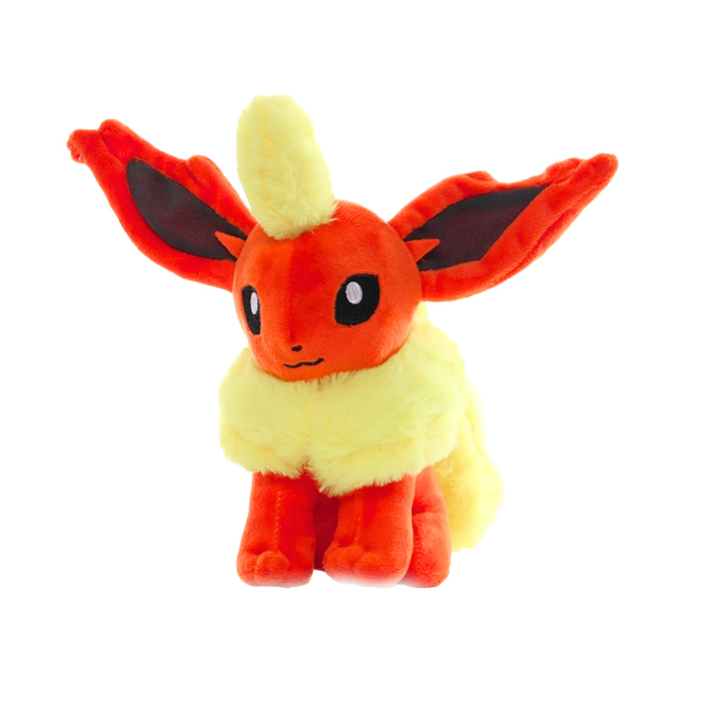 Pelúcia Pokémon Flareon 18cm – Evolução do Eevee  Boneco Fofo Infantil