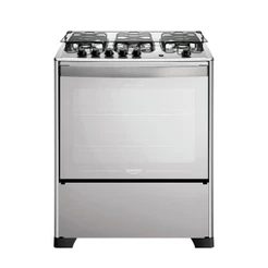Fogão 5 Bocas Dako Magister Style Espelhado Com Mesa Inox Preto Bivolt
