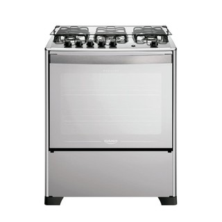 Fogão 5 Bocas Dako Magister Style Espelhado Com Mesa Inox Preto Bivolt