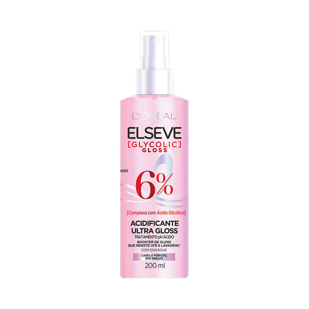 Acidificante Elseve Glycolic Gloss Ultra Gloss 200ml em Oferta na Shopee