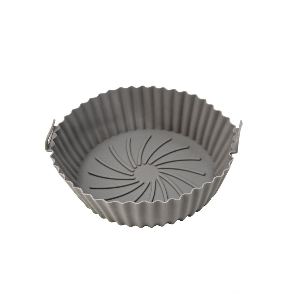 Forro Para Air Fryer De Silicone Reutilizável Cinza