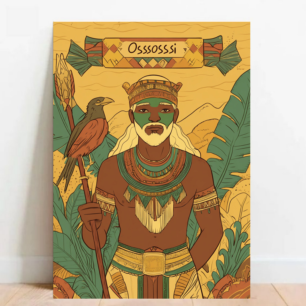 Quadro Placa decorativa Oxossi Orixá Umbanda Candomblé Decorativo Oxalá 016
