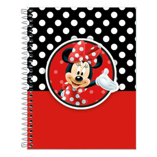 Caderno Minnie Capa dura 1 ou 10 Matérias Caderno Escolar Capa Dura