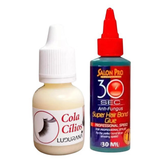 Cola De Cílios Postiços Ludurana + Salon Pro 30sec em Oferta na Shopee