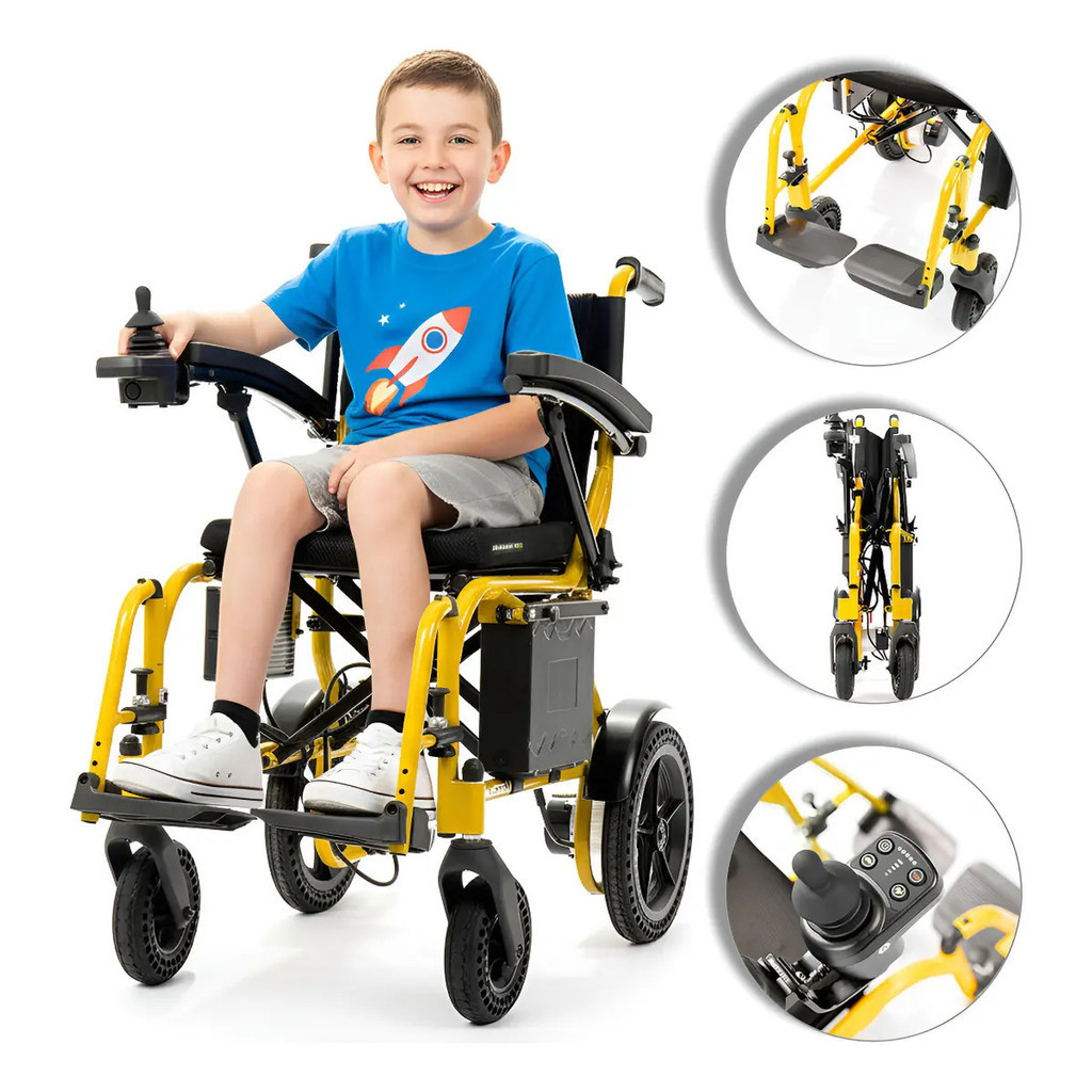 Cadeira De Rodas Motorizada Infantil Power Kids Power Lite Amarelo