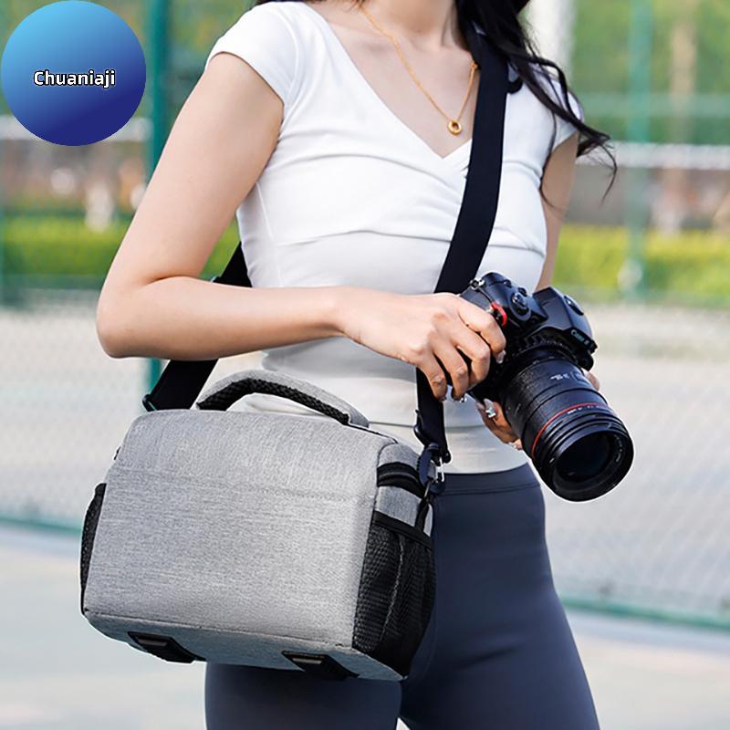 Chuaniaji Câmera DSLR À Prova D'água Bolsa Ombro Crossbody ﻿ Para Sony Nikon Canon Panasonic Lente Saco Portátil Fotógra