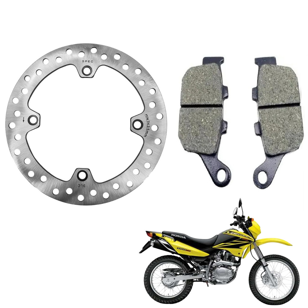 DISCO + PASTILHA FREIO MOTO HONDA XRE300 SEM ABS SPEC 1o LINHA PROMOÇÃO