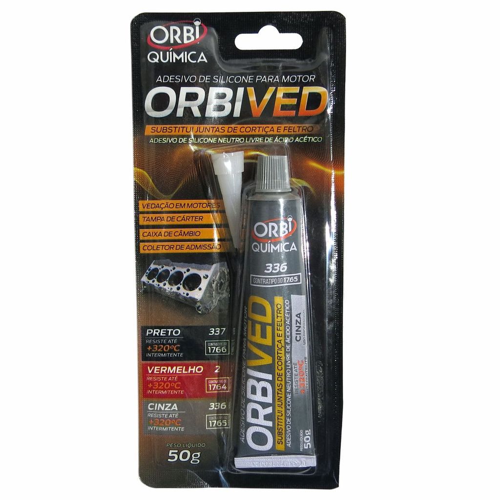 Cola Silicone Cinza Alta Temperatura Selante Junta Motor/câmbio/carter Orb336