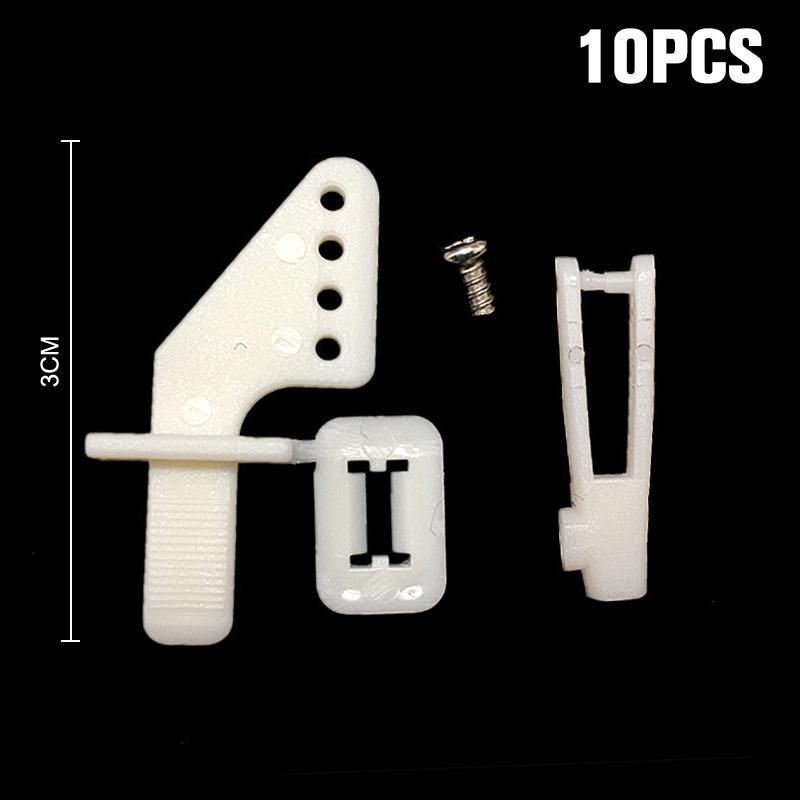 JTFG 10 Conjuntos De Buzina E Manilha De Controle De Nylon Médio Lo On 21mm Conjunto Leme Servo Ailerons Elevadores Para